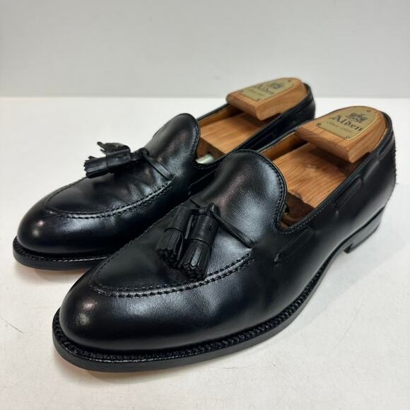 FULLY RESOLED Alden x Brooks Brothers 01925 Black Calfskin Tassel Loafer USA 9 - Picture 1 of 13